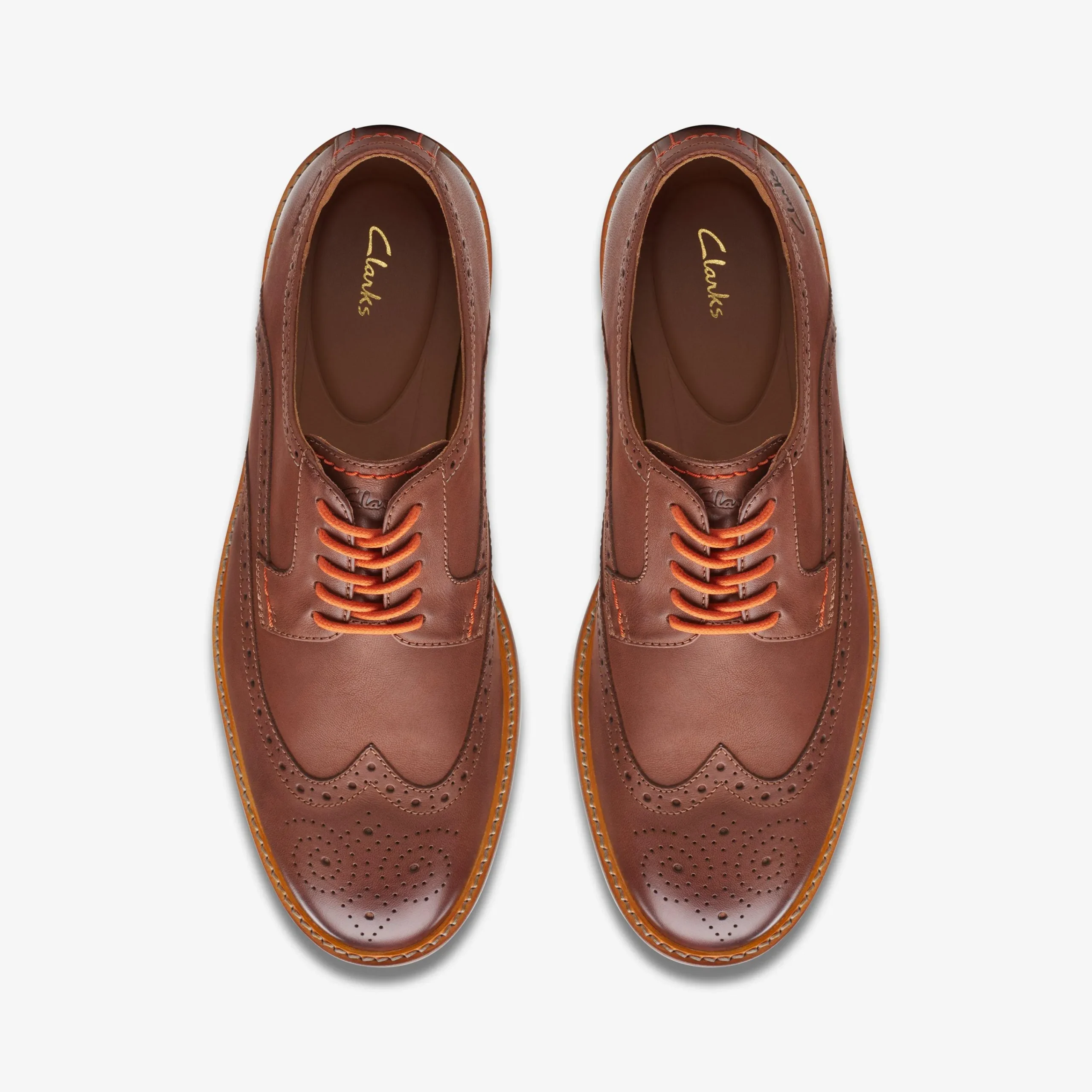 Clarks Atticus Leather Limit Dark Tan Leather Online