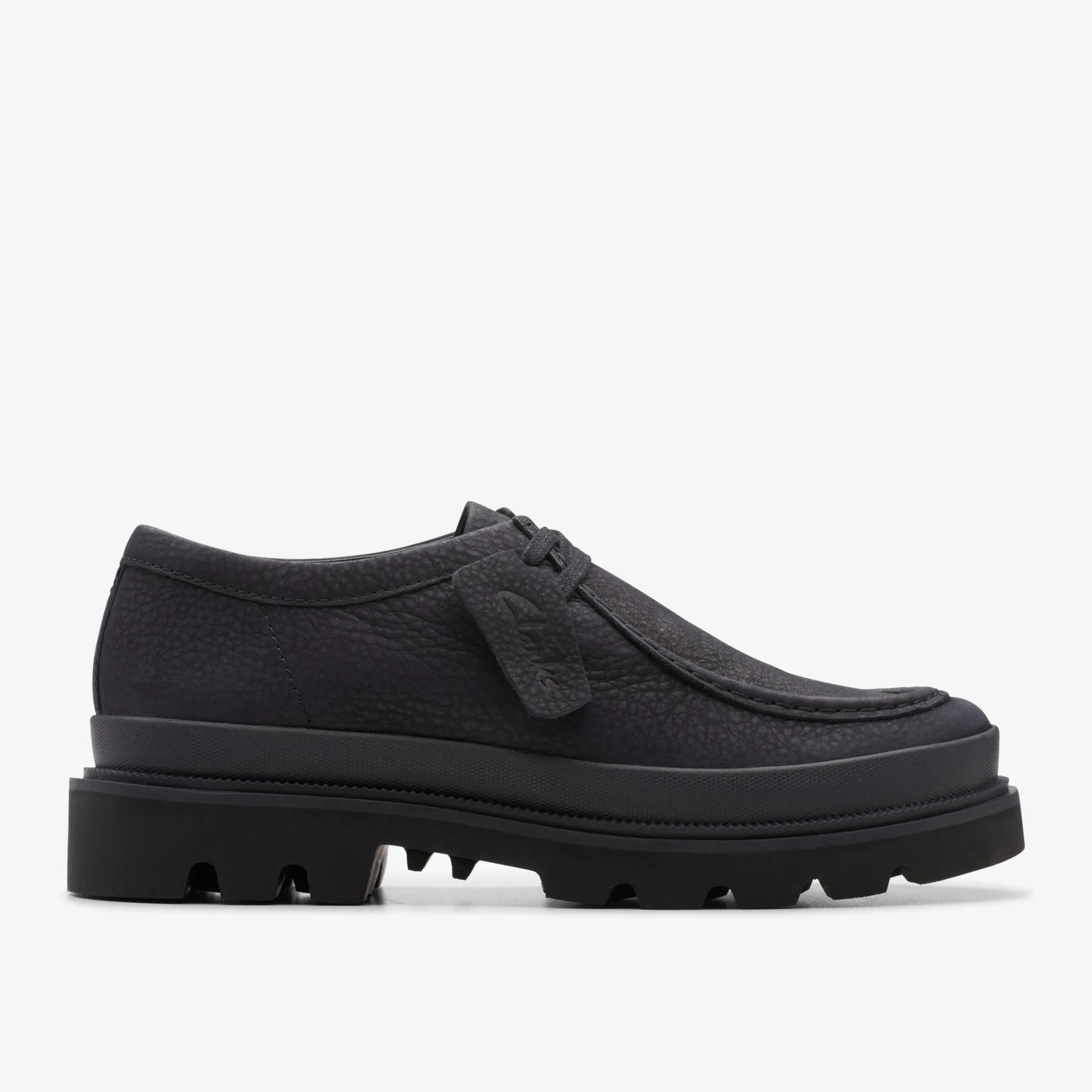 Clarks Badell Seam Black Nubuck Discount