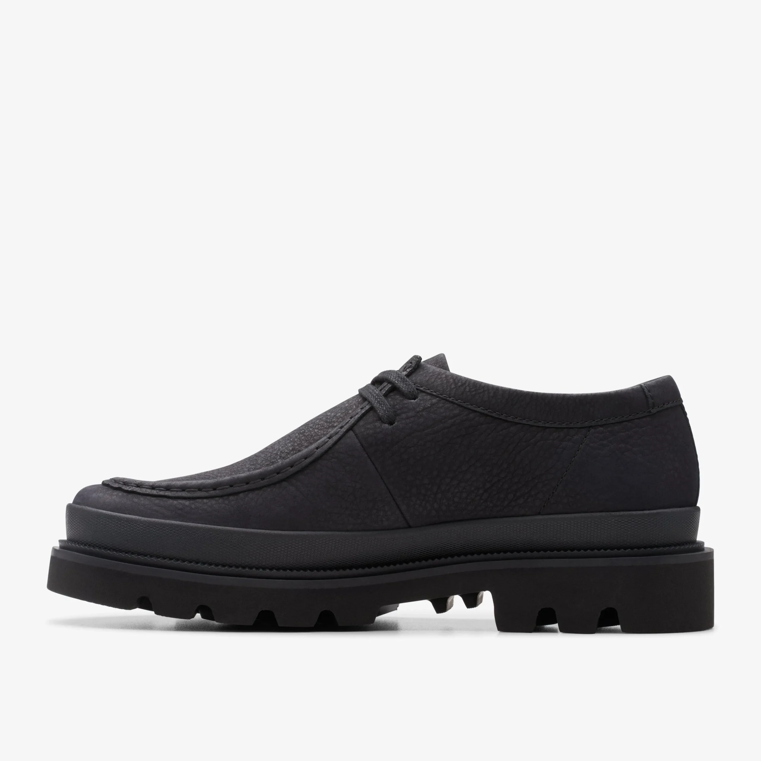 Clarks Badell Seam Black Nubuck Discount