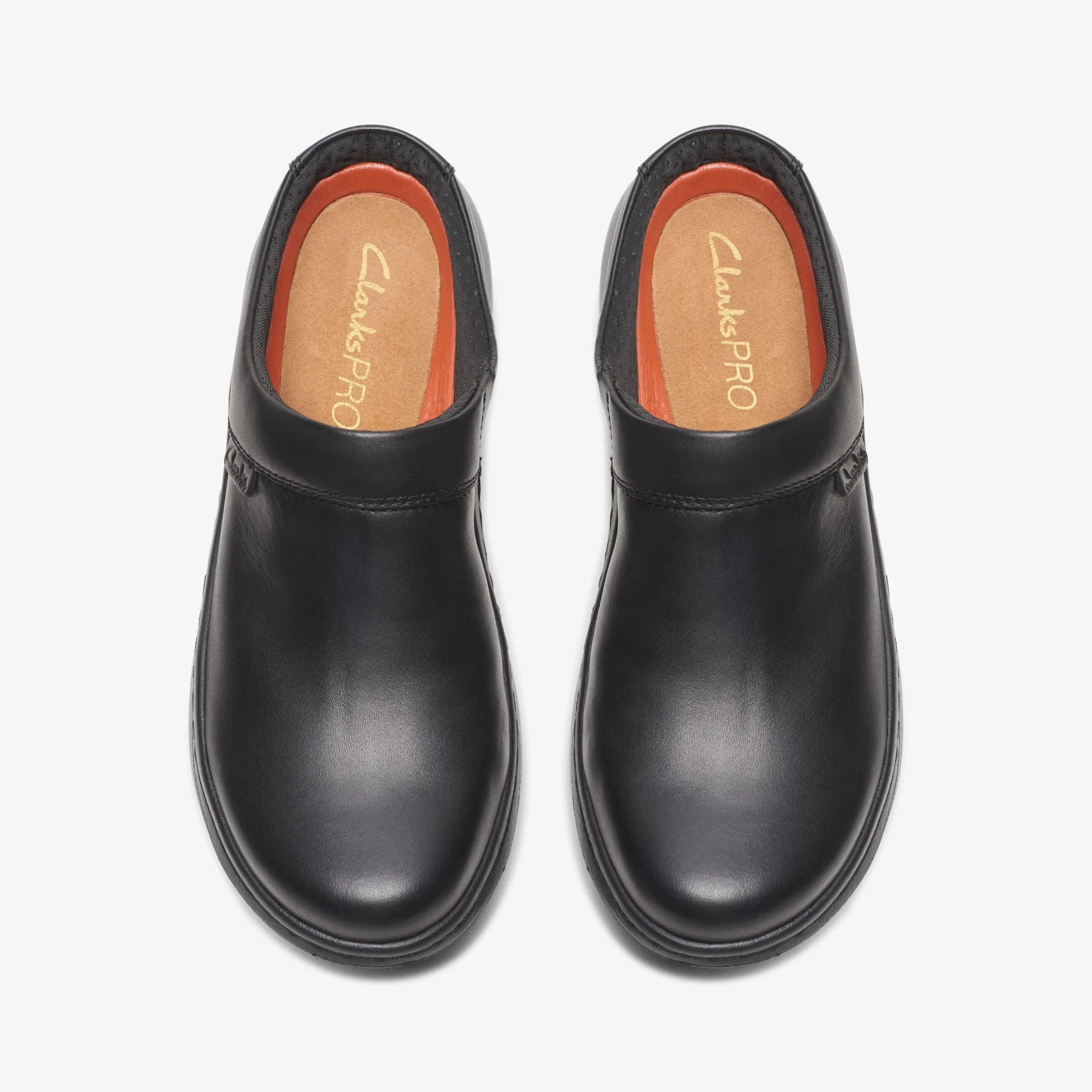 Clarks Pro Clog Black Leather Cheap
