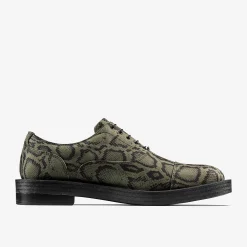 Clarks Martine Rose Womens Oxford 2 Green Textile Discount