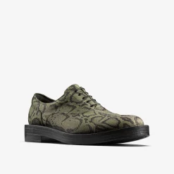 Clarks Martine Rose Womens Oxford 2 Green Textile Discount