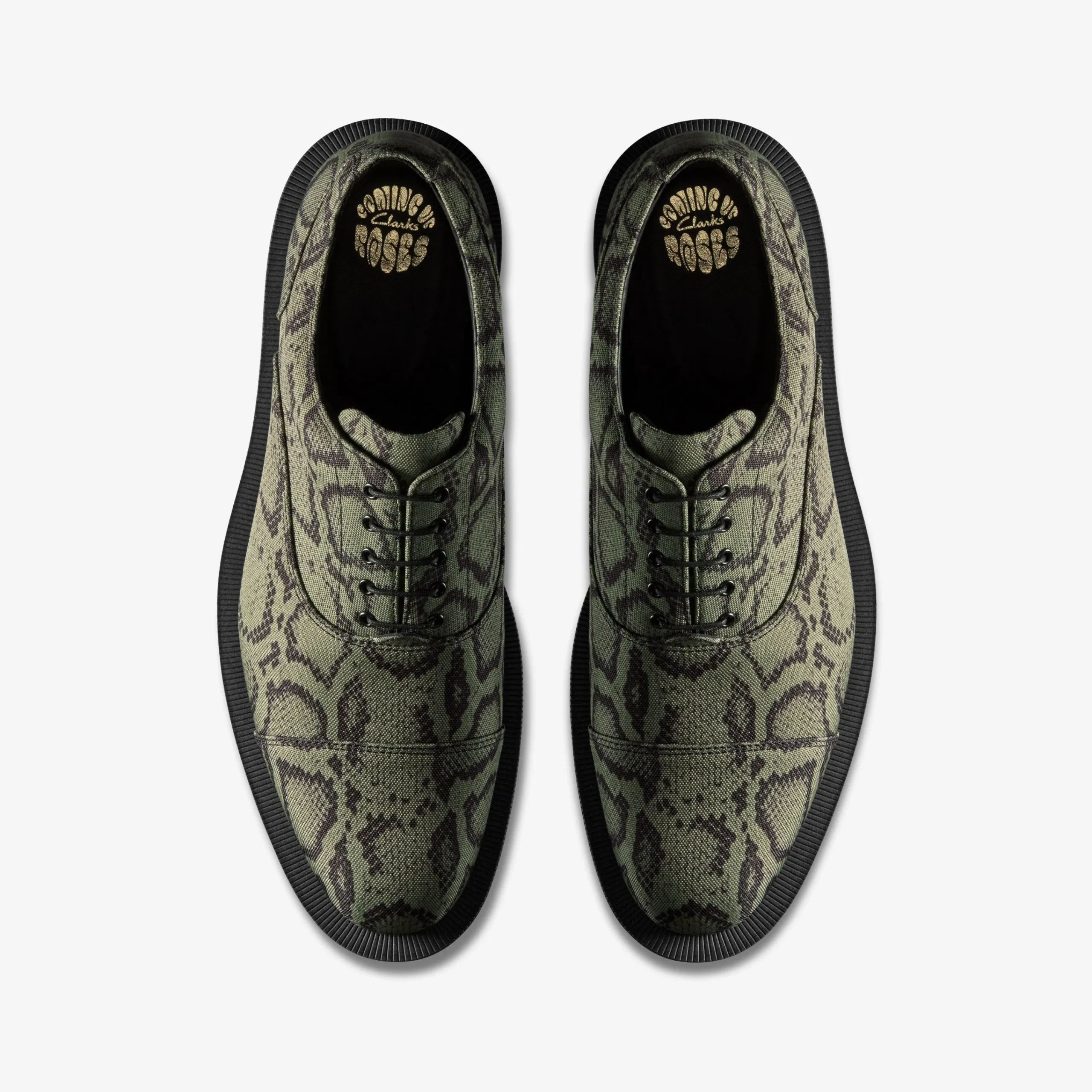 Clarks Martine Rose Womens Oxford 2 Green Textile Discount