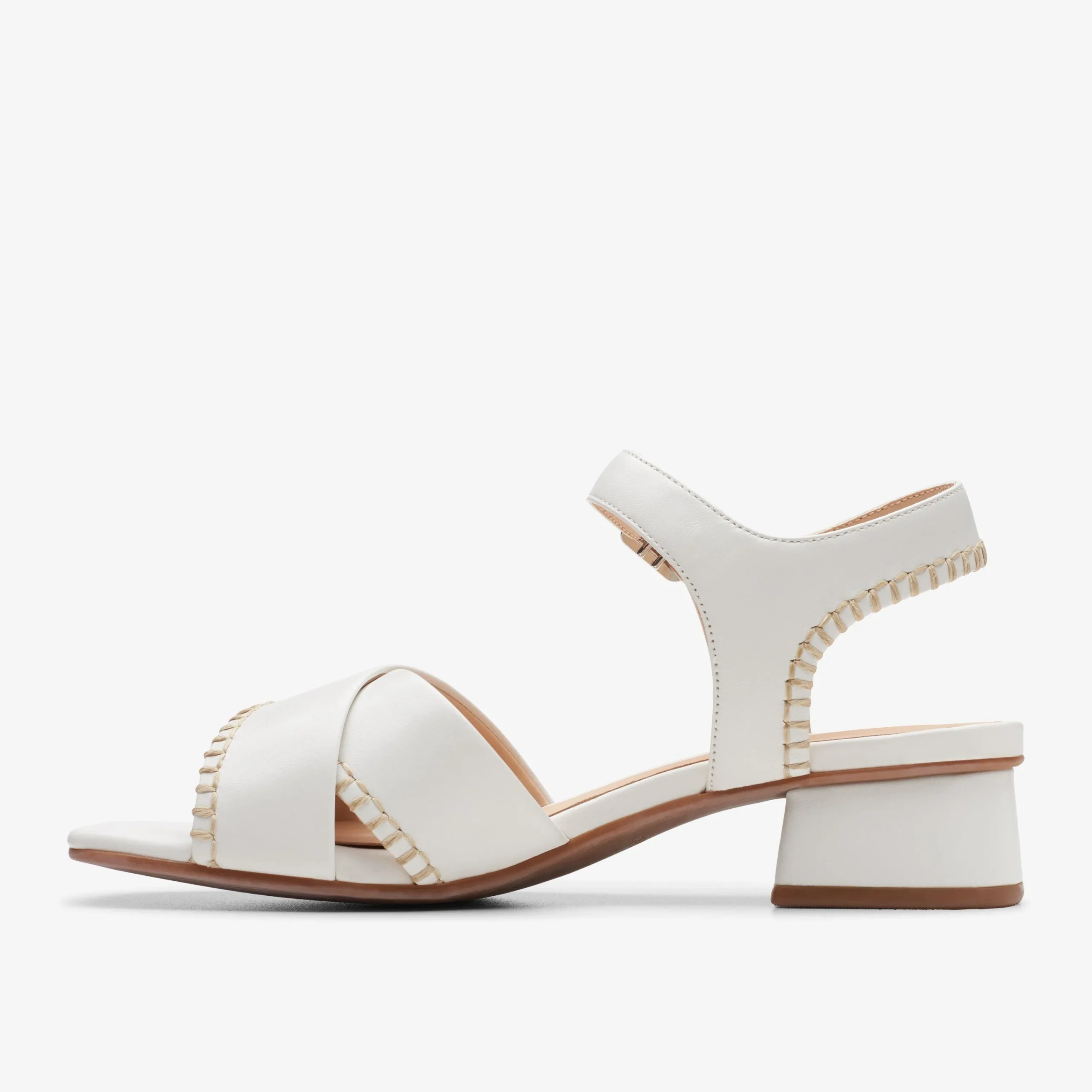 Clarks Serina 35 Cross Off White Leather Fashion