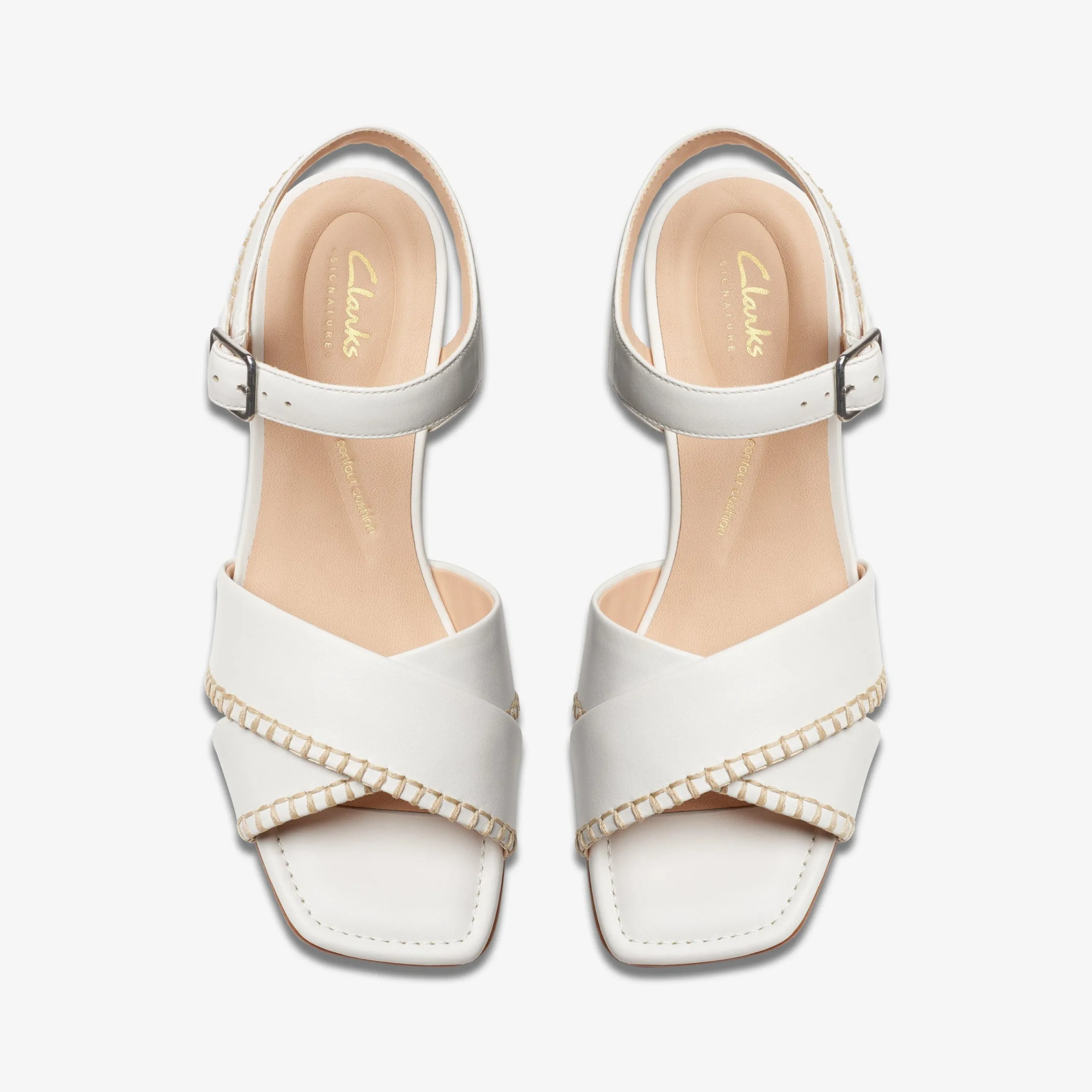 Clarks Serina 35 Cross Off White Leather Fashion