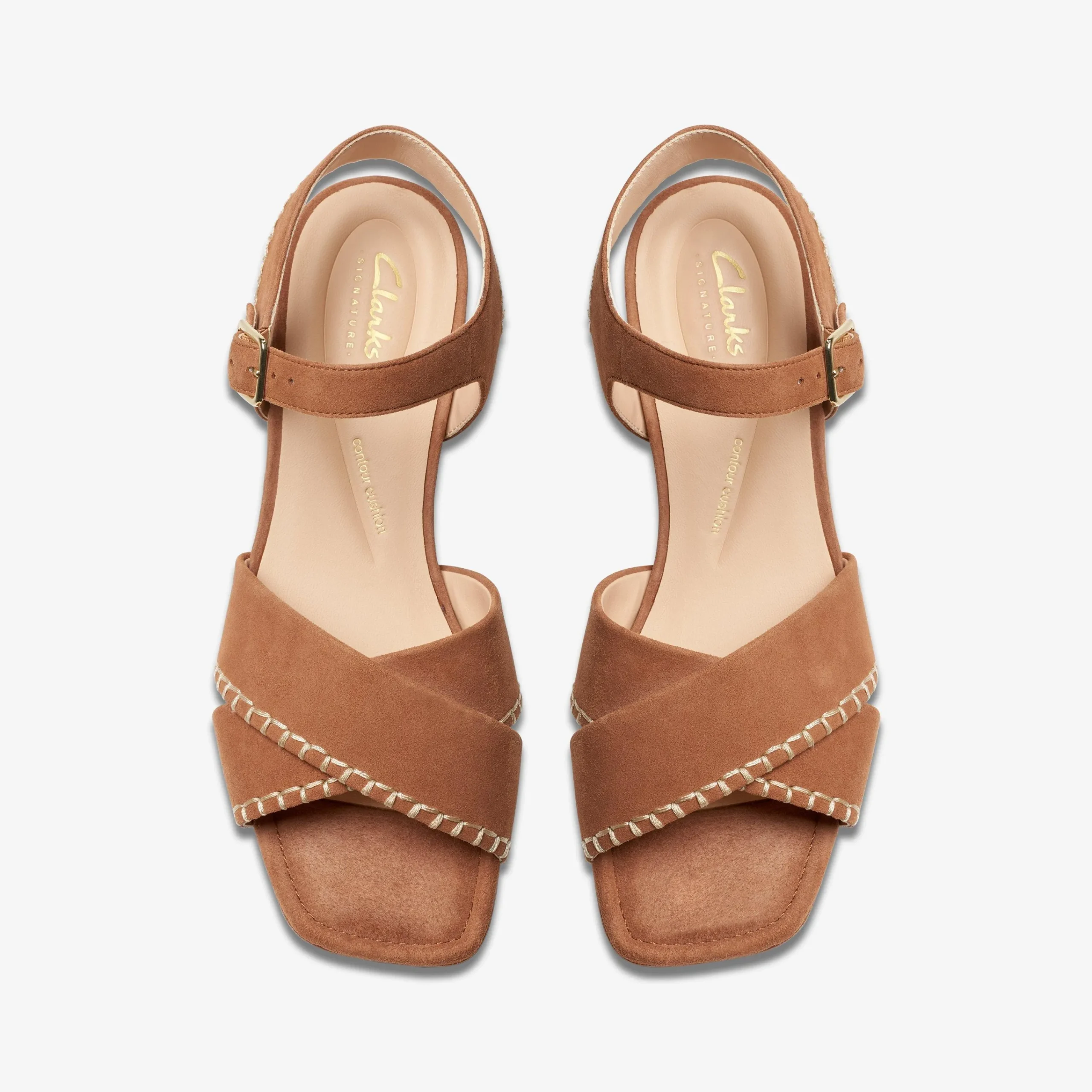 Clarks Serina 35 Cross Tan Suede Fashion