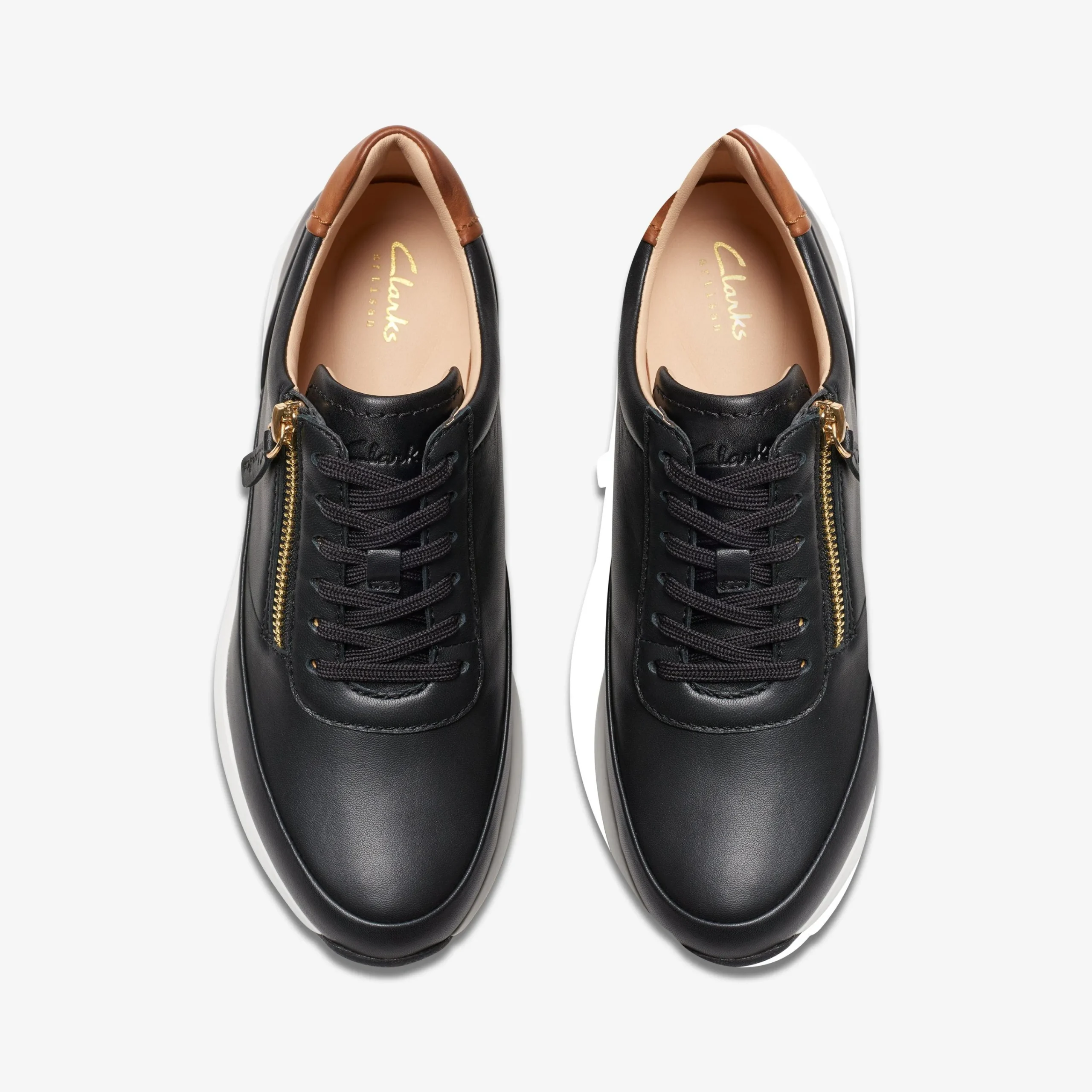 Clarks Tivoli Zip Black Leather Outlet