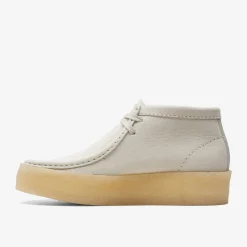 Clarks Wallabee Cup Boot White Nubuck Sale