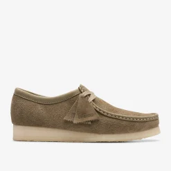 Clarks Wallabee Pale Khaki Suede Shop